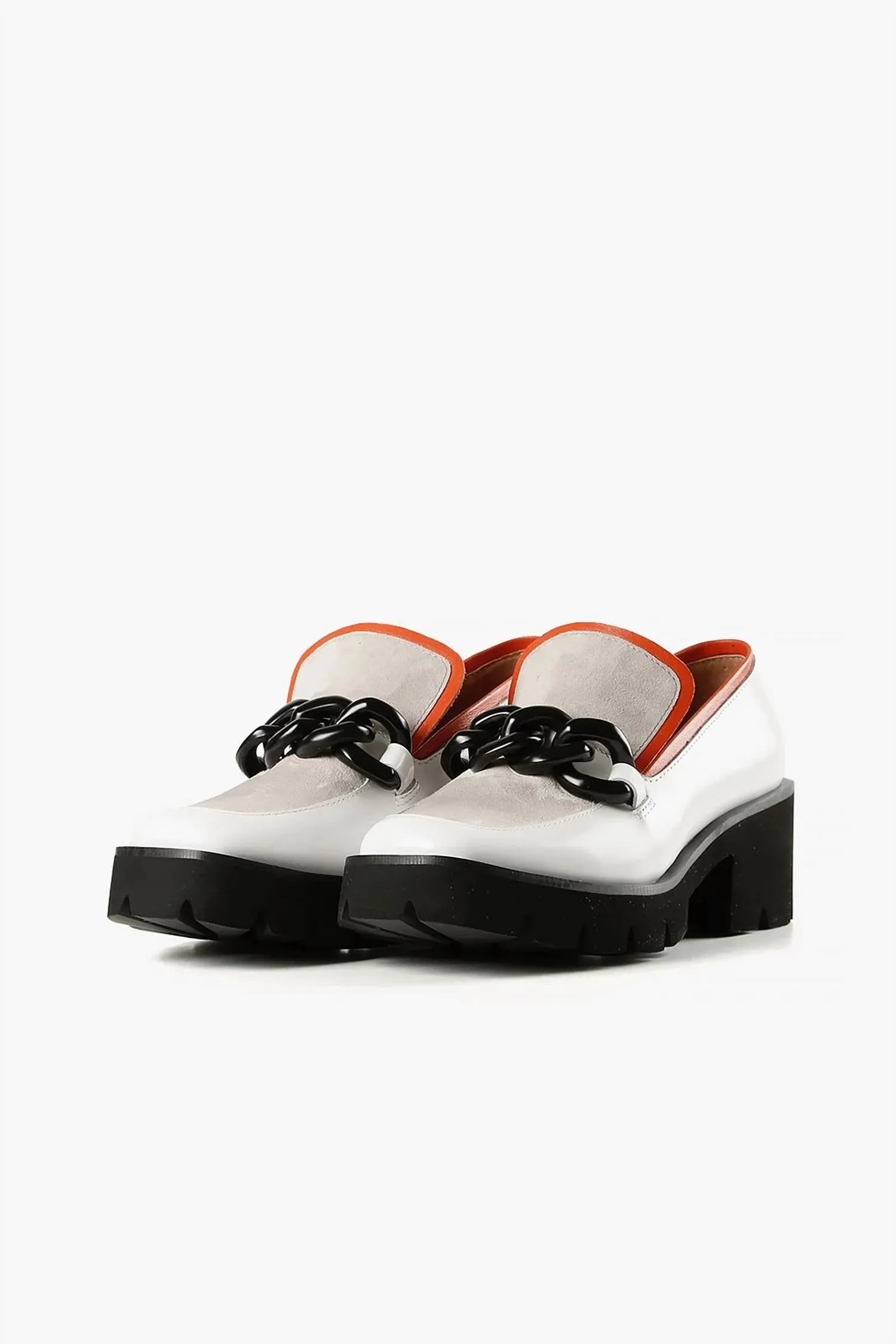 All Black - CHUNK LINKS LADY LUGG LOAFER