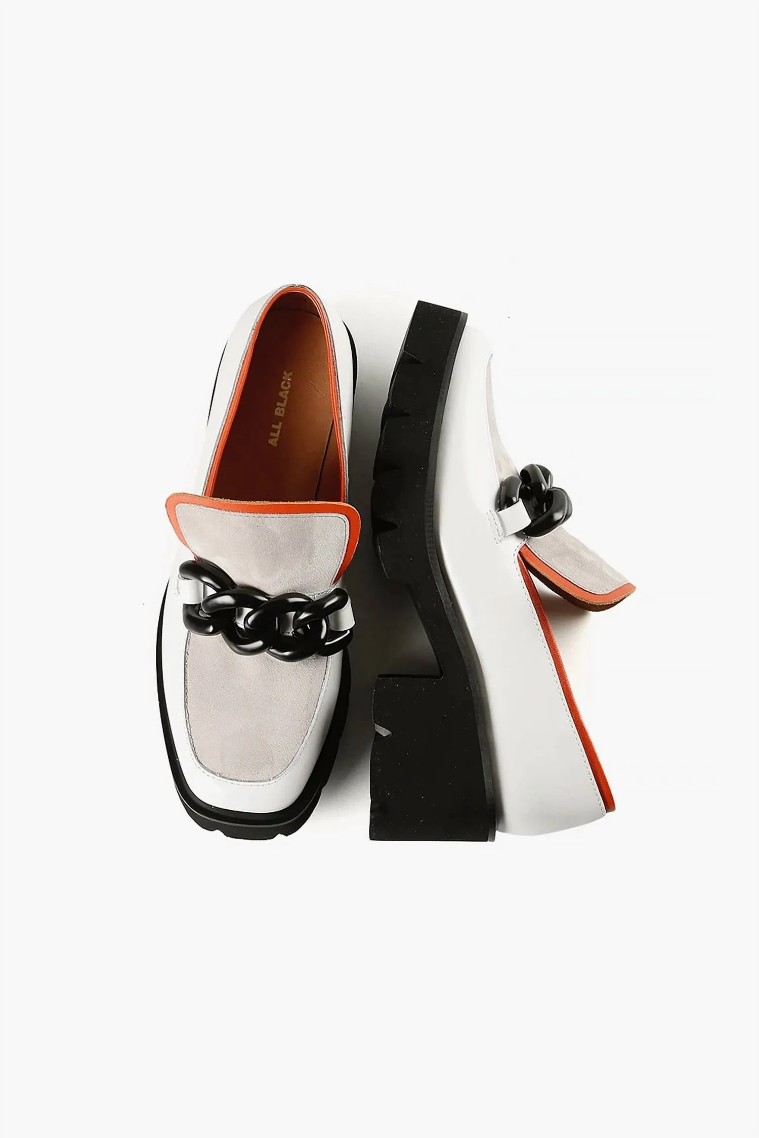 All Black - CHUNK LINKS LADY LUGG LOAFER