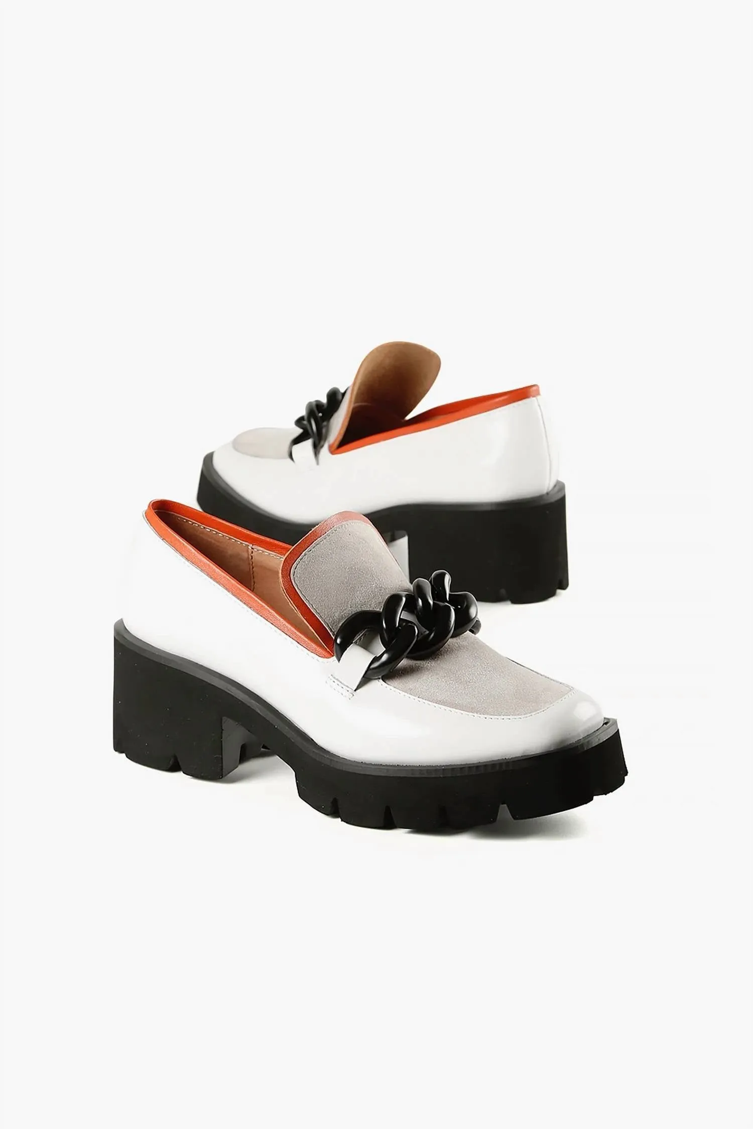 All Black - CHUNK LINKS LADY LUGG LOAFER