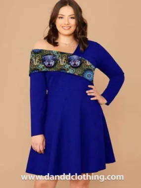 Blue African Short Dress
