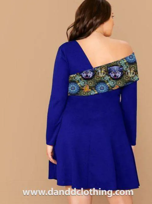 Blue African Short Dress