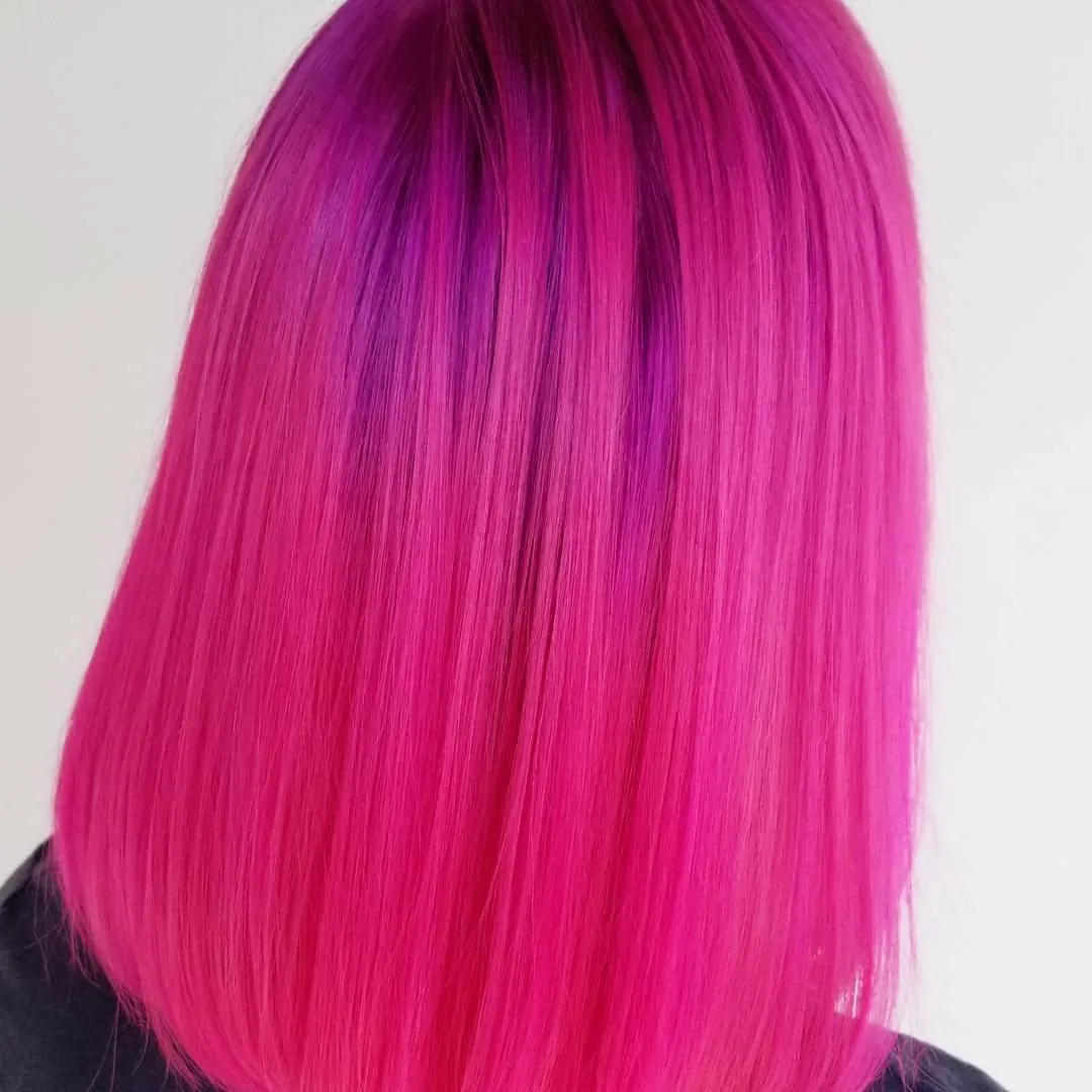 Bold Pink Semi-Perm Hair Color