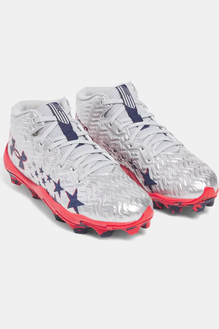 Boys' UA Spotlight Hammer Jr. USA Football Cleats