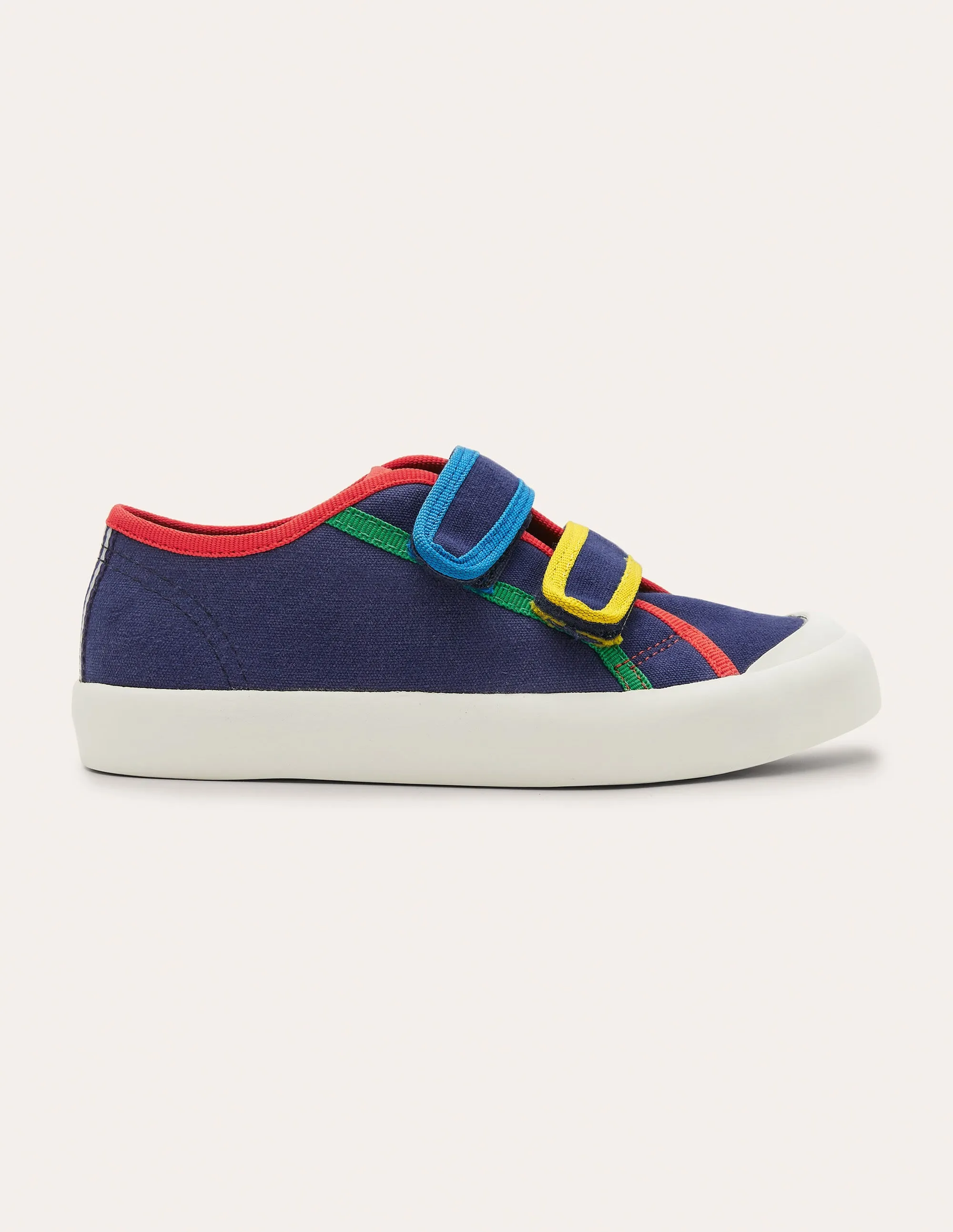 Canvas Low Top Trainers-Starboard Blue Rainbow