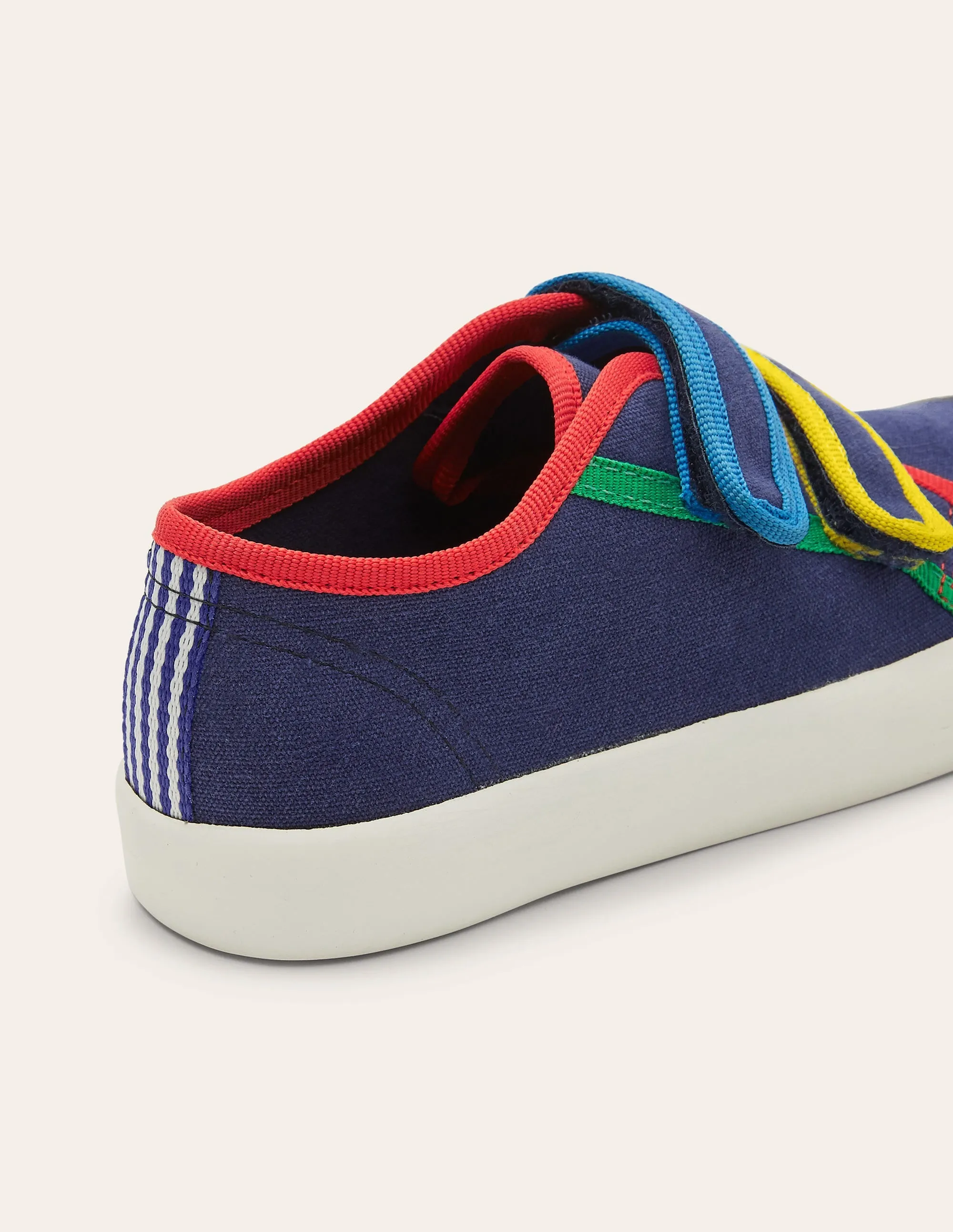 Canvas Low Top Trainers-Starboard Blue Rainbow