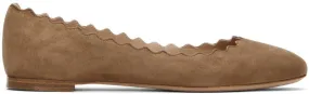 ChloÃ© Beige Suede Lauren Ballerina Flats