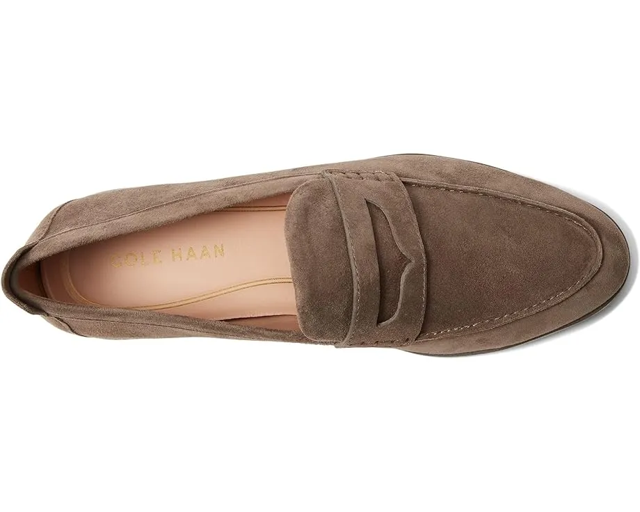 Cole Haan Grand Atlantic Morel Suede Slip On Pointed Toe Flat Classic Loafers