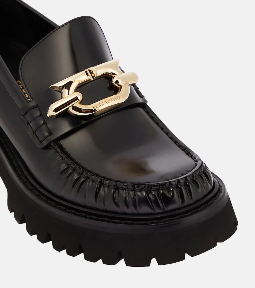 Ferragamo Embellished leather loafers