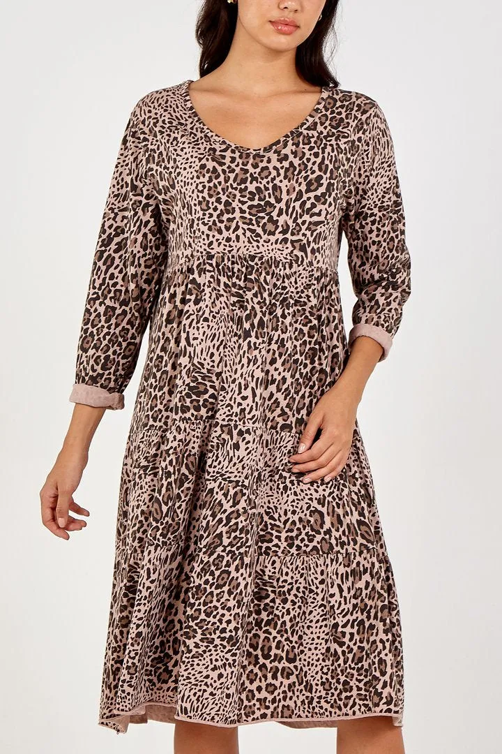 JESS LEOPARD SMOCK DRESS