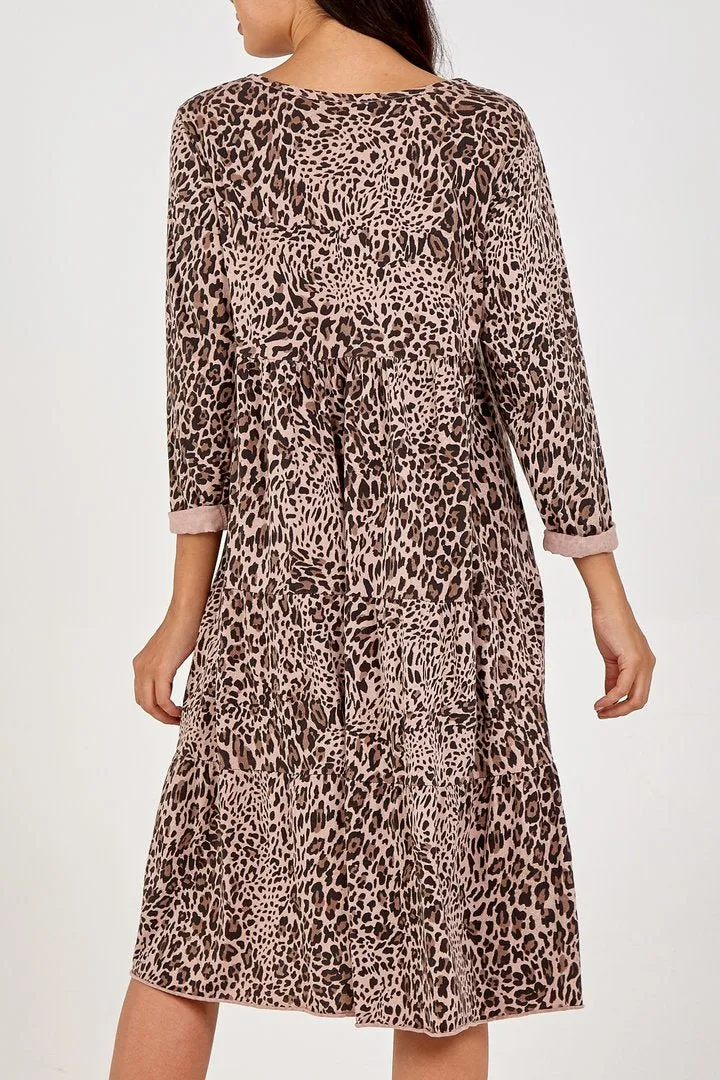 JESS LEOPARD SMOCK DRESS