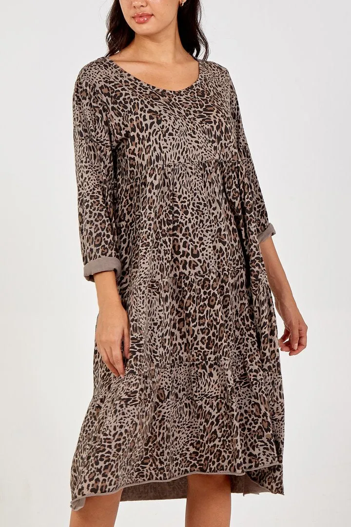 JESS LEOPARD SMOCK DRESS