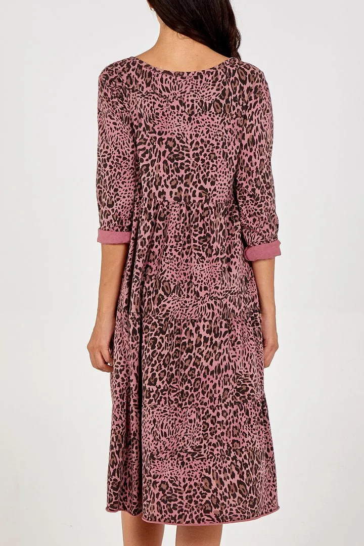 JESS LEOPARD SMOCK DRESS