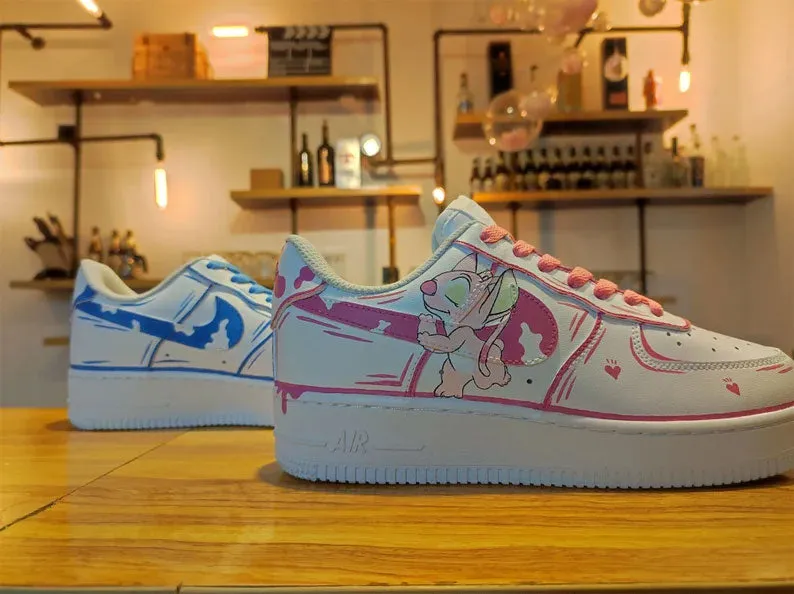 Lilo & Stitch Graffiti Couple Custom Air Force 1