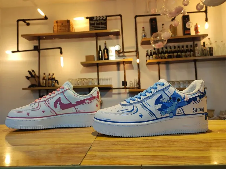 Lilo & Stitch Graffiti Couple Custom Air Force 1