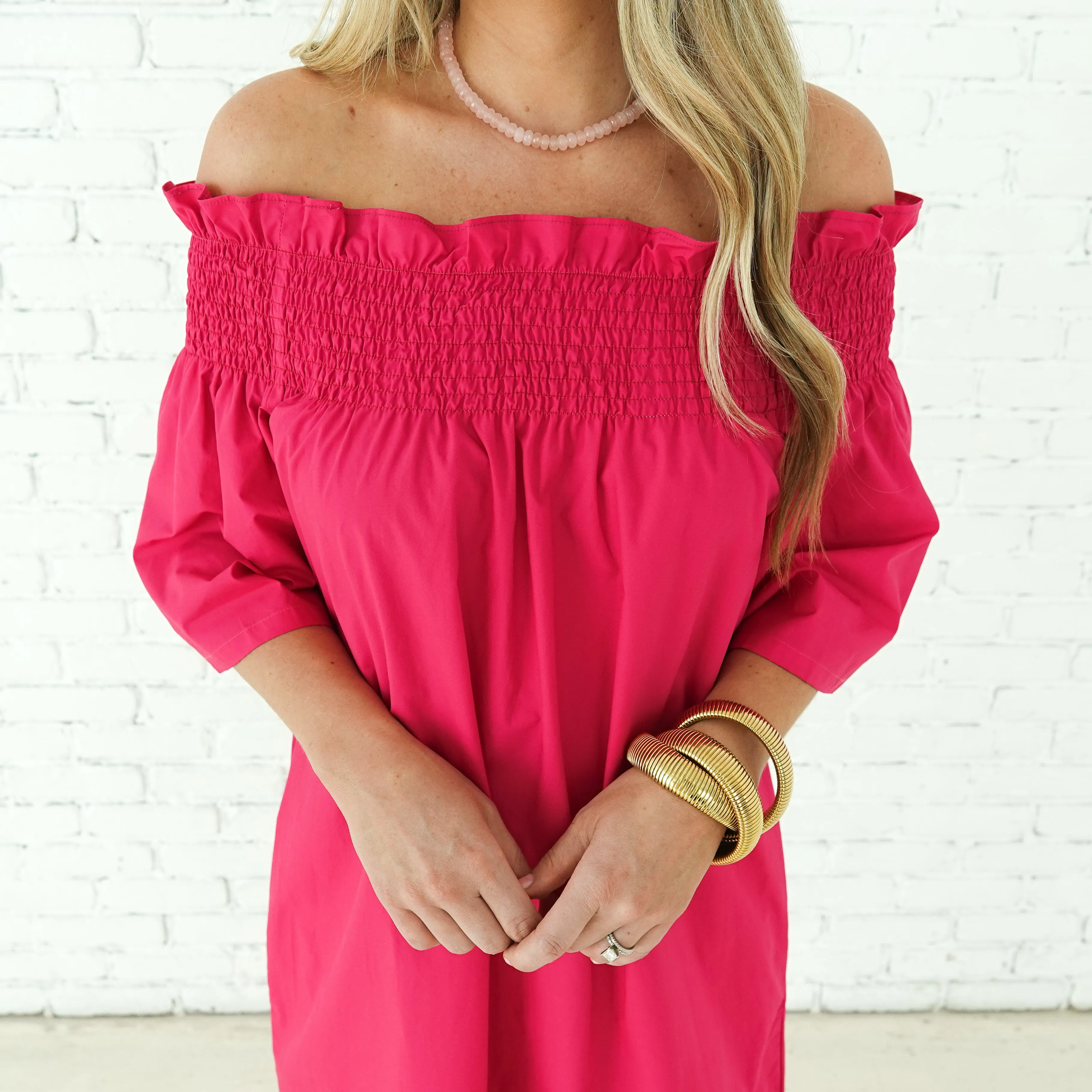 Polly Dress Hot Pink