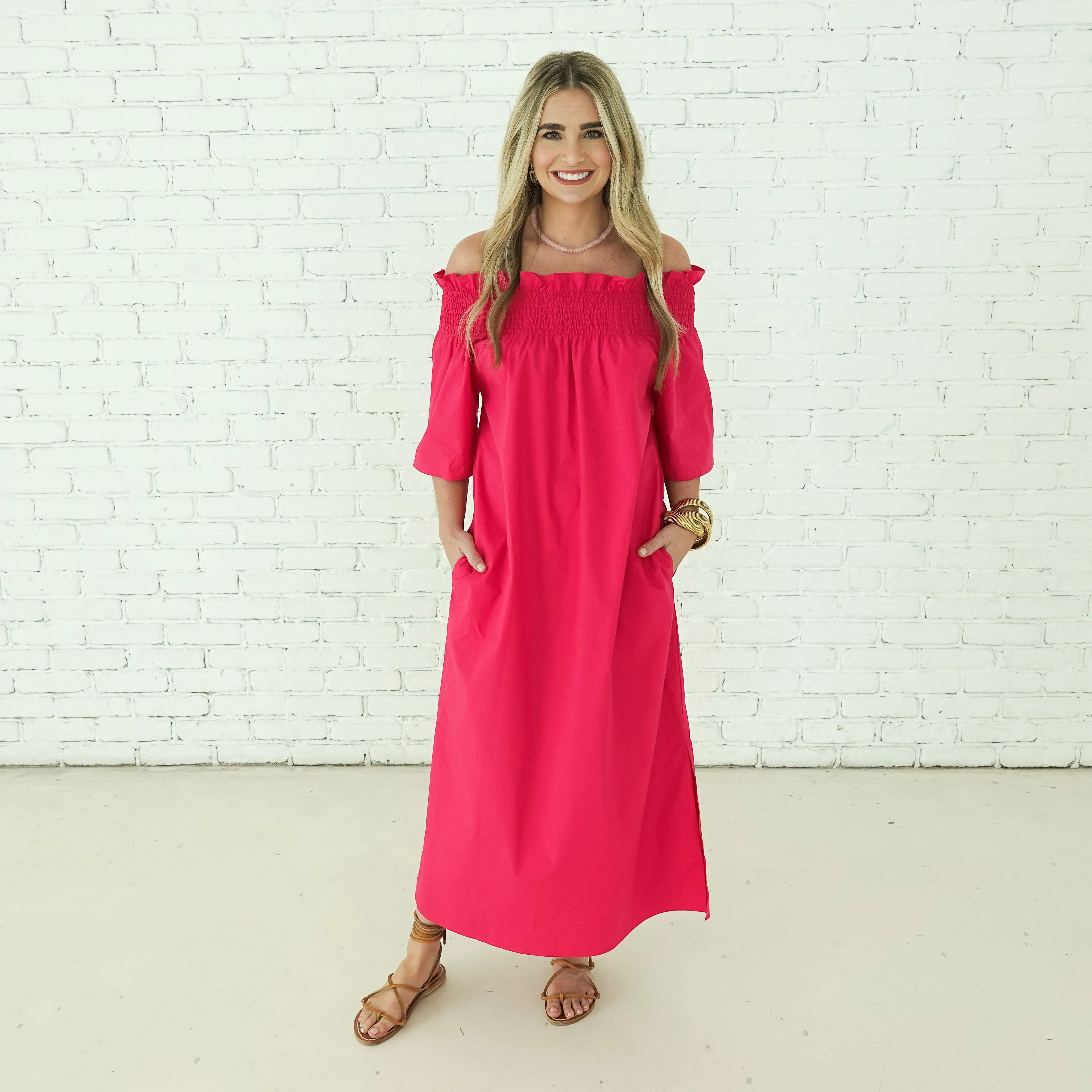 Polly Dress Hot Pink