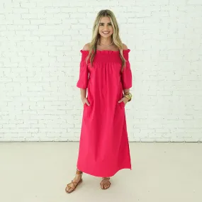 Polly Dress Hot Pink