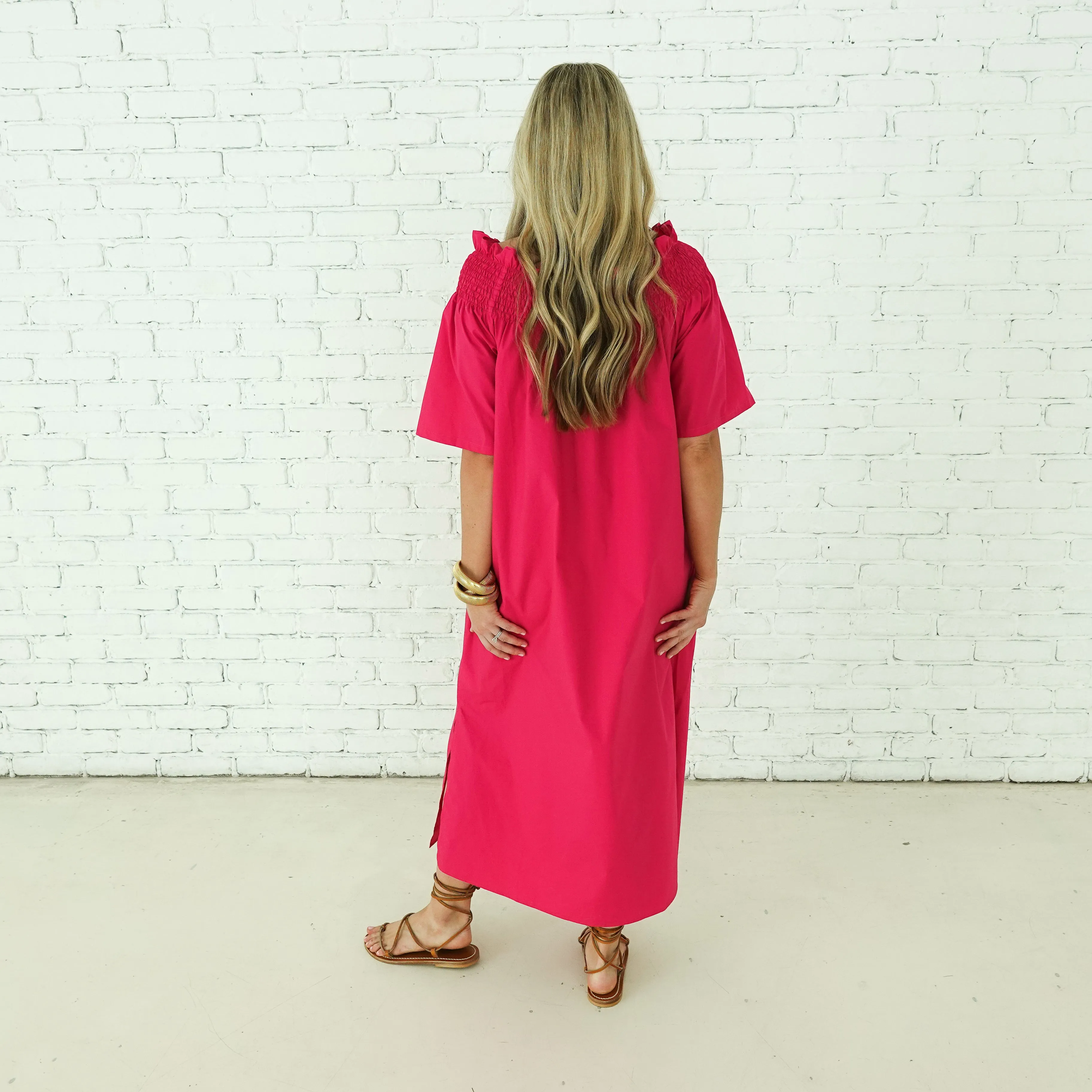 Polly Dress Hot Pink