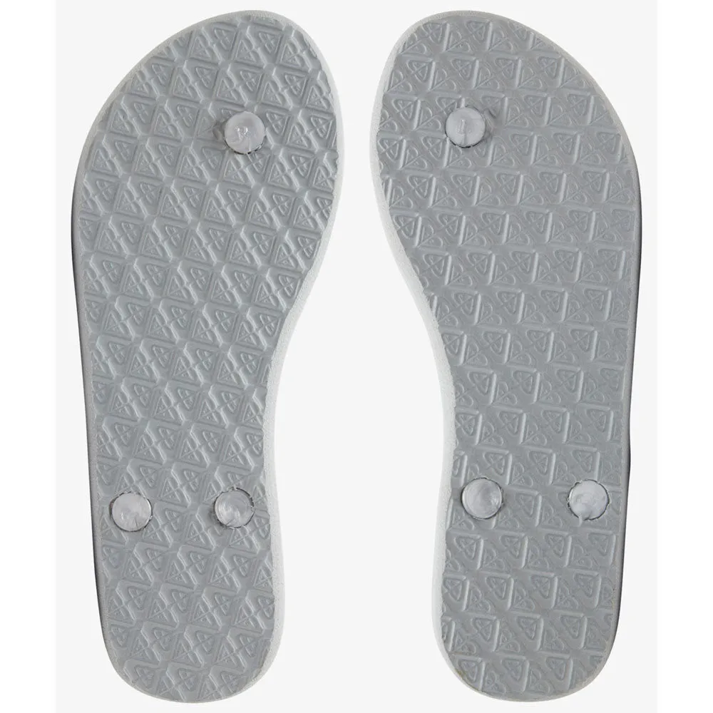 Roxy Viva IV Flip Flops - Metallic Silver
