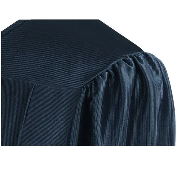 Shiny Navy Blue High School Graduation Gown