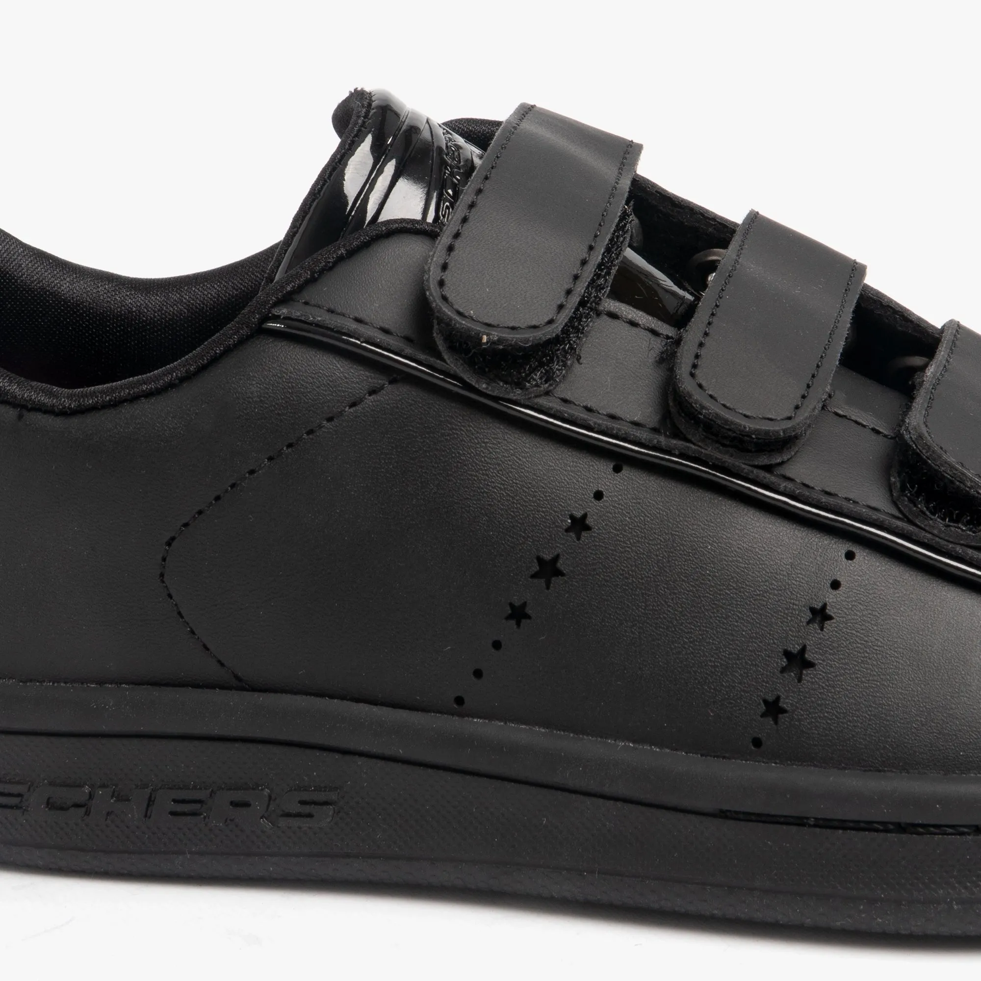 Skechers 84474L/BBK OMNE SCHOLASTIC STYLE Girls Touch Fasten School Trainers Black