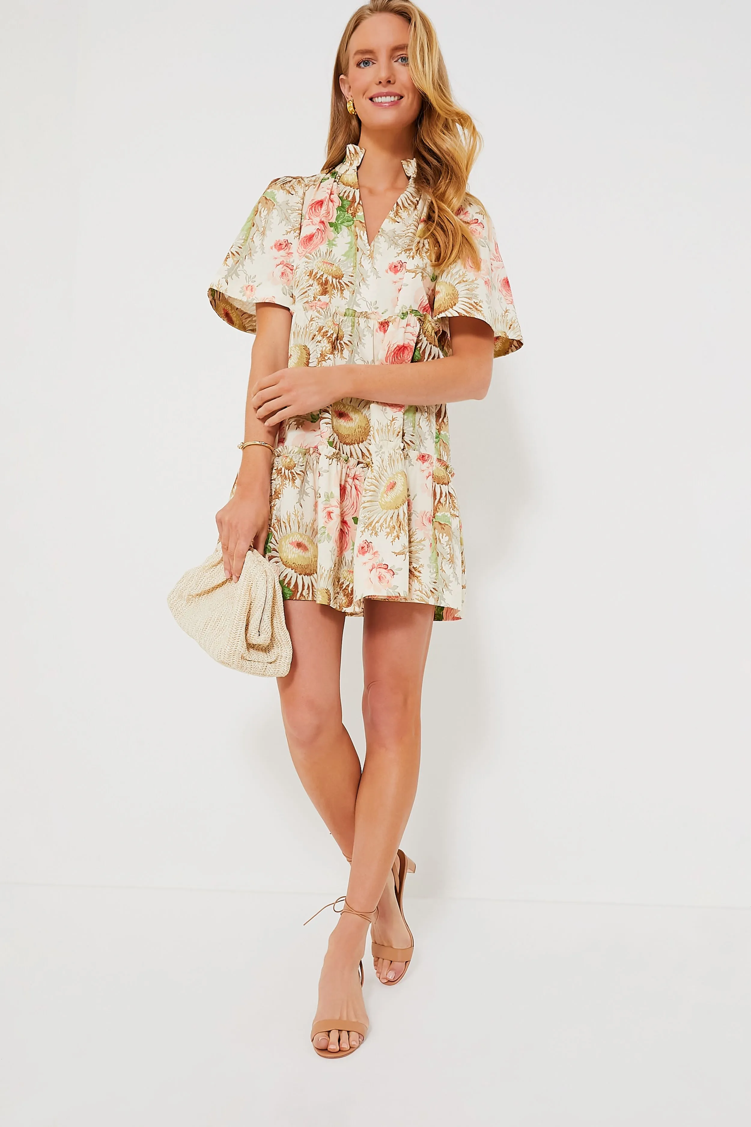 Sun Faded Floral Crawford Dress