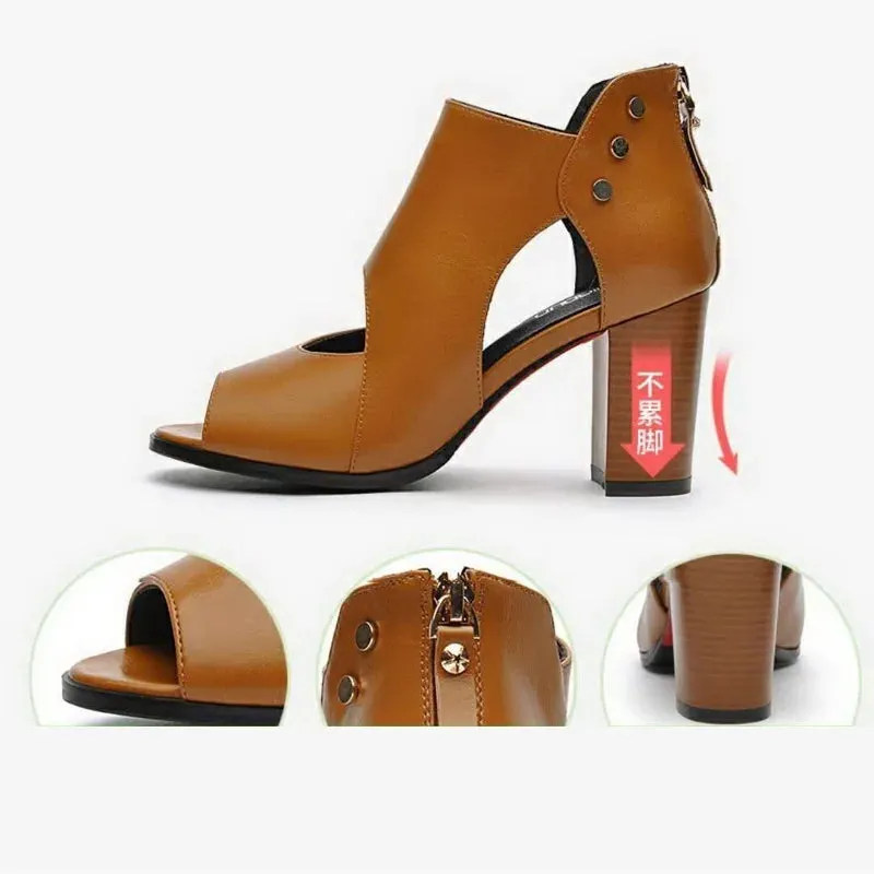 Vera | High Heel Peep Toe Summer Sandals
