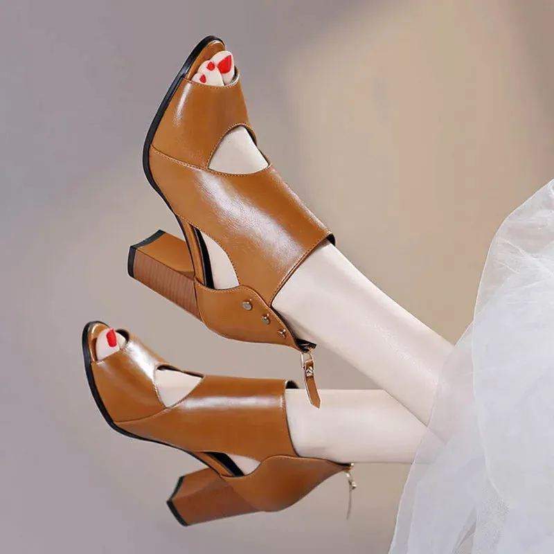 Vera | High Heel Peep Toe Summer Sandals