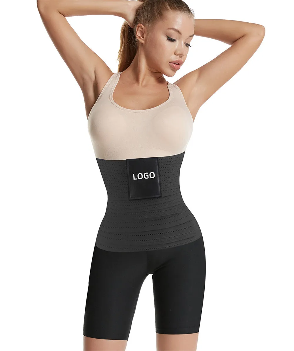 Waist Trimmer Tummy Wrap Breathable Mesh Waist Trainer Belt- One Size Fit All