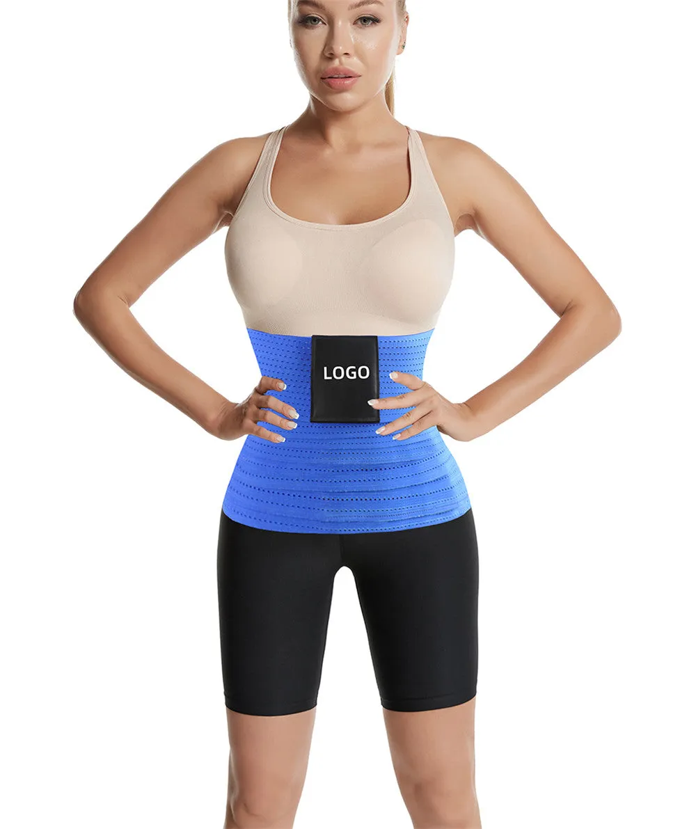 Waist Trimmer Tummy Wrap Breathable Mesh Waist Trainer Belt- One Size Fit All