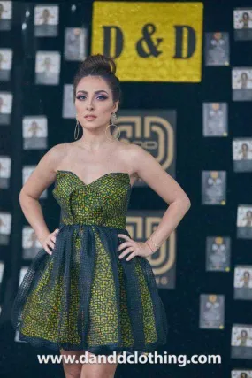 Yellow Party Dress With Net